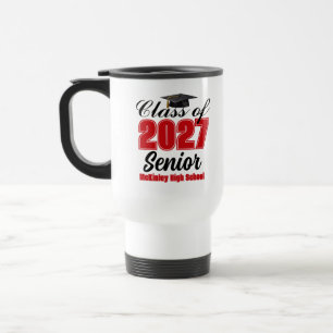Rote Klasse 2027 Senior Custom High School Reisebecher