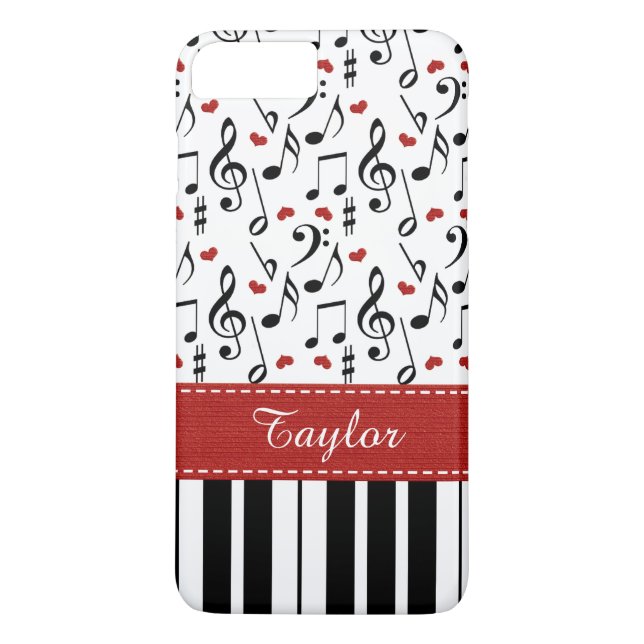 Rote Klavier-Tastatur Case-Mate iPhone Hülle (Rückseite)