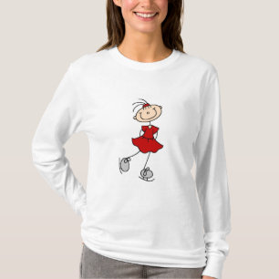 Rote Kleid Figur Eisläufer T-Shirts und Geschenke