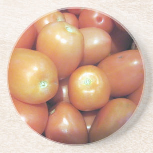 Rote kleine Tomaten Getränkeuntersetzer