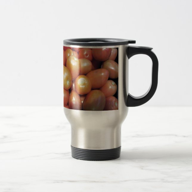 Rote kleine Tomaten Reisebecher (Rechts)
