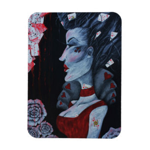 Rote Königin des Herzens Alice Wonderland Fantasy  Magnet