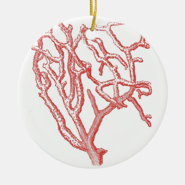 Rote Koralle Keramikornament (Vorne)