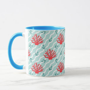 Rote Korallen-Muster 1 Tasse
