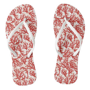 Rote Korallen-Muster 2 Flip Flops