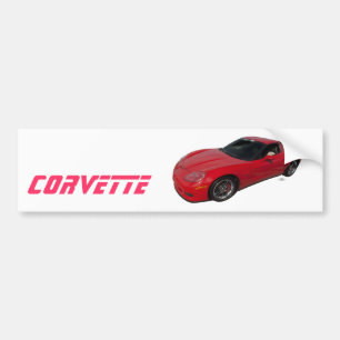 Rote Korvette Autoaufkleber