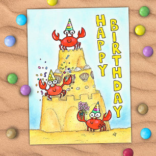 Rote Krabben Geburtstag Postkarte