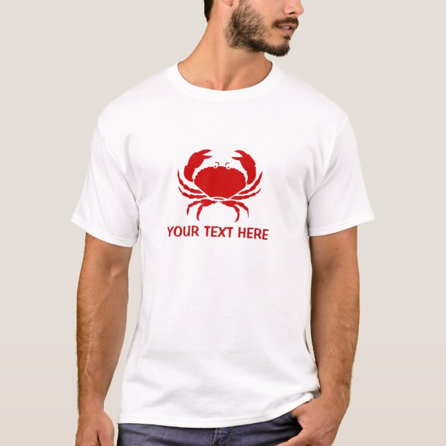 Rote Krabbent-shirts | Personalizable T-Shirt (Vorderseite)