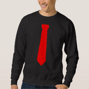 Rote Krawatte Schwarzer Spaß Neuheit Herren Sweatshirt