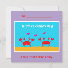 Rote Krebse Herz Freundschaft Kinder Valentinstag Feiertagskarte