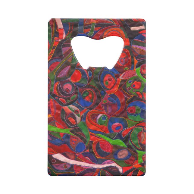 Rote Kreise Geldbeutel Flaschenöffner (Vorderseite)