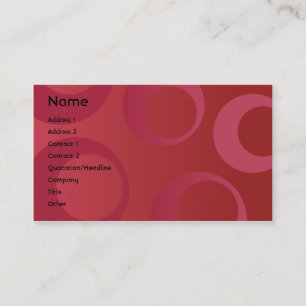 Rote Kreise - Geschäft Visitenkarte