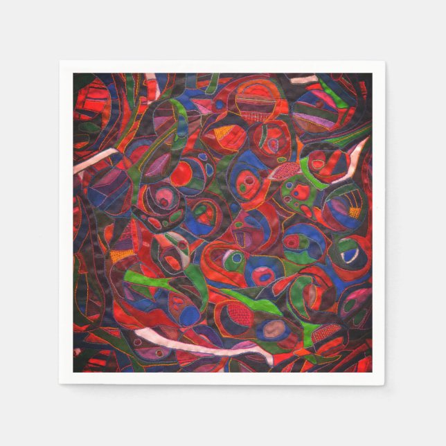 Rote Kreise Serviette (Vorderseite)