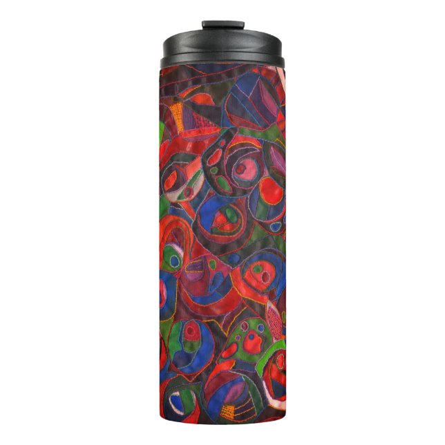 Rote Kreise Thermosbecher (Vorderseite)