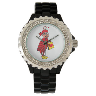 Rote Kricket-Uhr - Frauen Armbanduhr