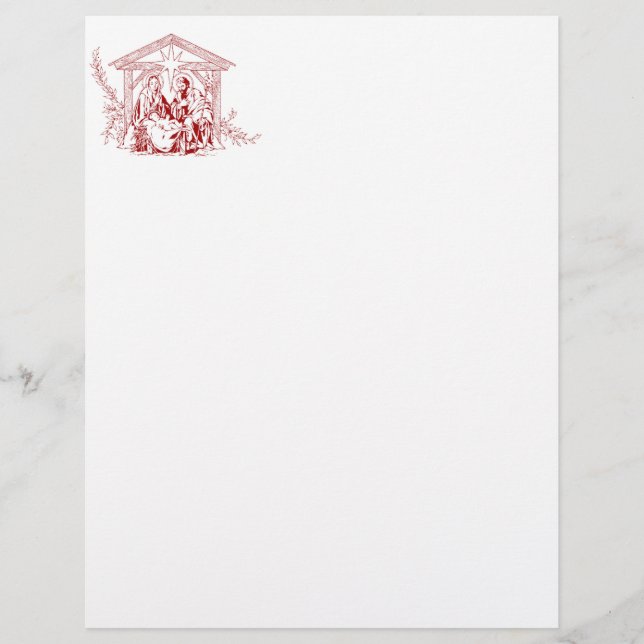 Rote Krippe mit Stempelschrift (Vorderseite)