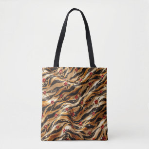 Rote Kristallrose Tiger Stoff