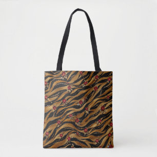 Rote Kristallrose Tiger Stoff