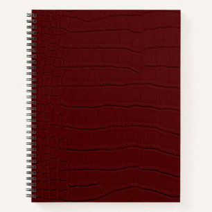 rote Krokodil-Hautfarbe Notizbuch