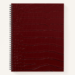 Rote Krokodile Hautfarbe Druck veraltet Notizbuch