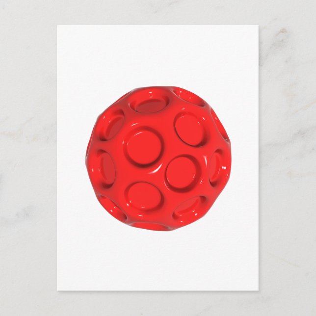 rote Kugel Postkarte (Vorderseite)