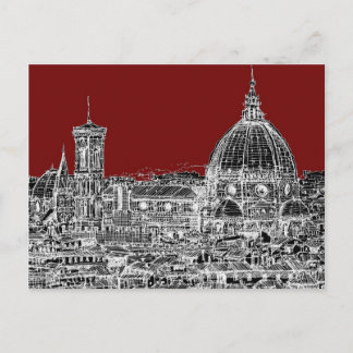 Rote Kuppel aus Florenz Postkarte