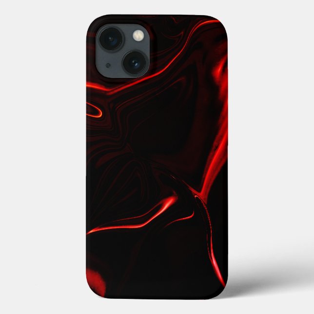 Rote Kurven oder Wellen in rot dunkelsten. Case-Mate iPhone Hülle (Rückseite)