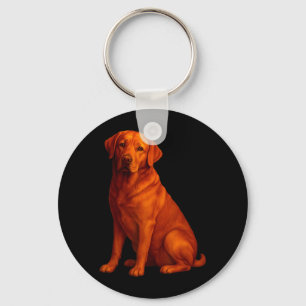 Rote Lab-Mutter und Vater Labrador-Hund Schlüsselanhänger