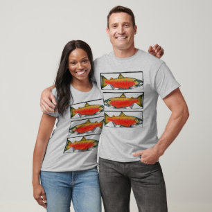 Rote Lachs-Trio T-Shirt