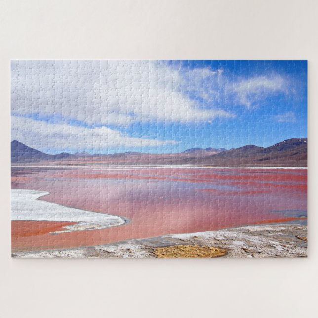 Rote Lagune, Laguna Colorada See in Bolivien Puzzle (Horizontal)