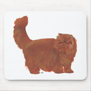 Rote Langhaar Perserkatze Mousepad
