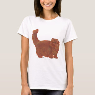 Rote Langhaar Perserkatze T-Shirt