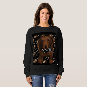 Rote Langhaarige Dackeln Sweatshirt