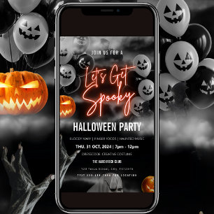 Rote Lassenden erhalten Spooky Halloween-Party Ein Einladung