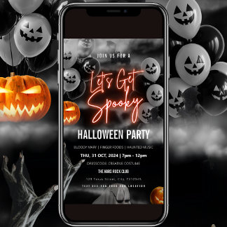 Rote Lassenden erhalten Spooky Halloween-Party Ein Einladung