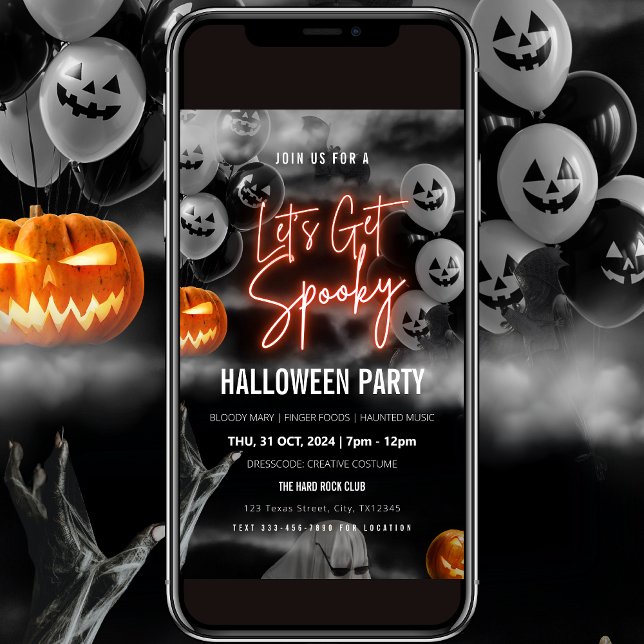 Rote Lassenden erhalten Spooky Halloween-Party Ein Einladung (Von Creator hochgeladen)