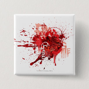 Rote Laterne Korps-Collage Button