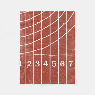 Rote laufende Bahn beunruhigte Art-Fleece-Decke Fleecedecke