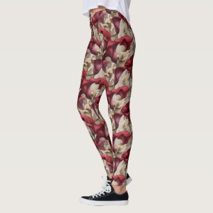 Rote laufende Calla-Lilien Funkeln beste Geschenke Leggings