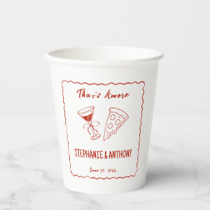 Rote Launische Rahmen - That's Amore Italienische  Pappbecher