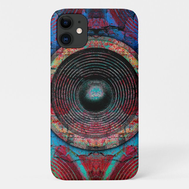 Rote Lautsprecher an einer knackigen Wand Case-Mate iPhone Hülle (Rückseite)