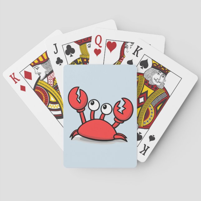 Rote lebhafte Krabbe Spielkarten (Rückseite)