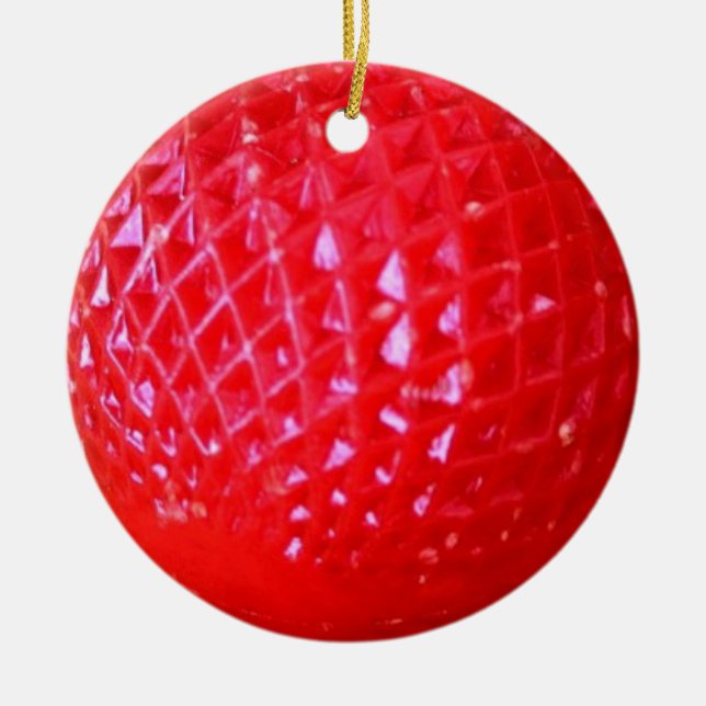 Rote LED-Weihnachtsglühlampe Keramikornament (Vorne)