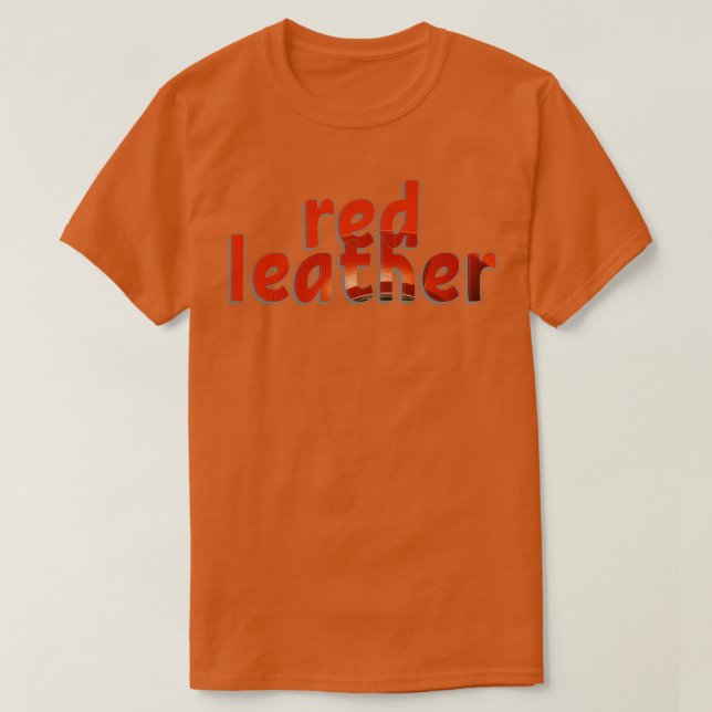 rote Leder T-Shirt (Design vorne)