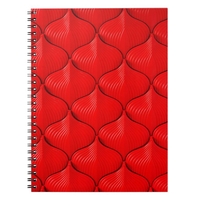 Rote Ledercouch-Textur Notizblock (Vorderseite)