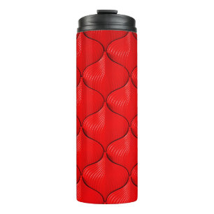 Rote Ledercouch-Textur Thermosbecher