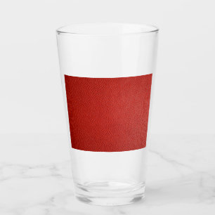 Rote Lederoptik Glas