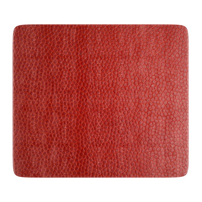 Rote Lederoptik Schneidebrett (Vorderseite)