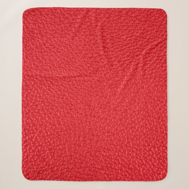 Rote Lederoptik Sherpadecke (Vorderseite)