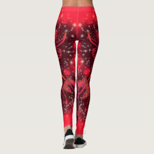 Rote Leggings mit Bullen in der Sternennacht